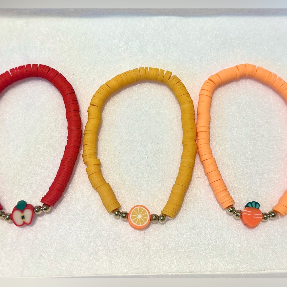 NEW! Kids colorful Beaded Bracelet 3 Pieces